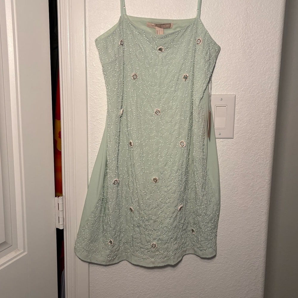 Forever 21 Mint Green Beaded Camisole